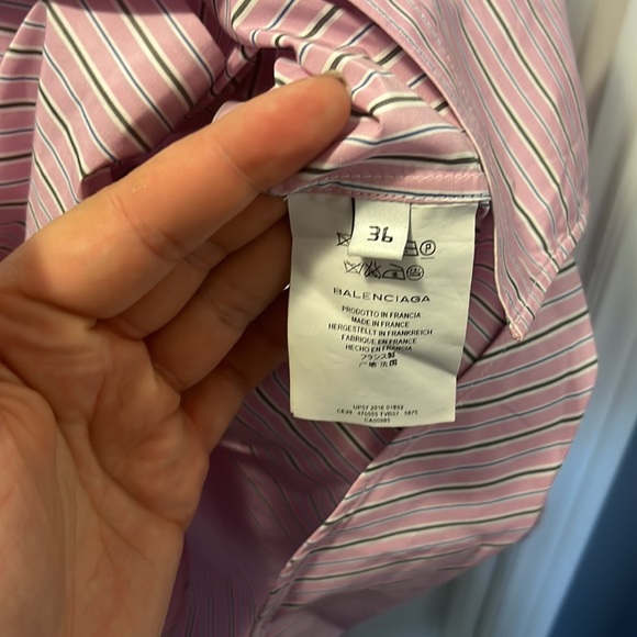 Balenciaga oversized pink pinstriped shirt - Picture 3 of 4